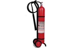 10 Kg Karbondioksitli CO₂ Yangın Söndürme Tüpü – Tekerlekli Portatif Model