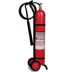 10 Kg Karbondioksitli CO₂ Yangın Söndürme Tüpü – Tekerlekli Portatif Model