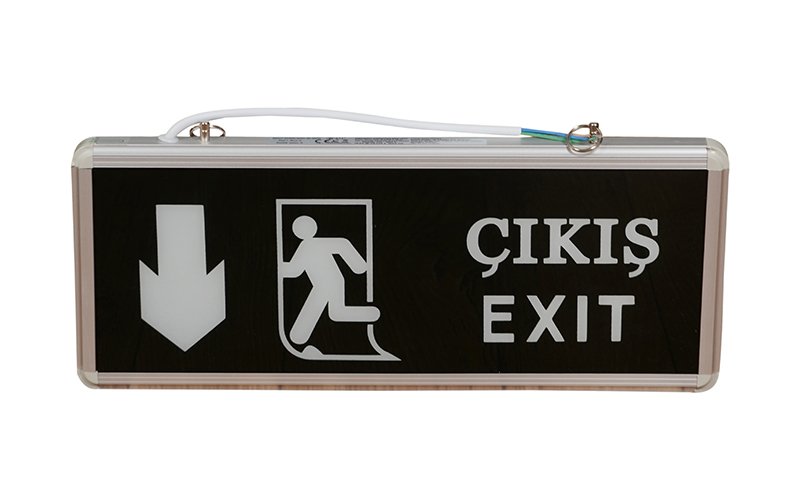 Aşağı yönlü LED acil çıkış armatürü
