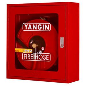 Temperli camlı kırmızı yangın dolabı
