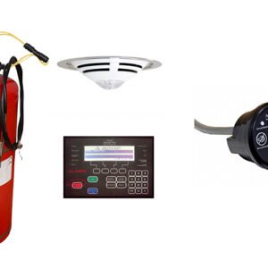 Catef FM200 gazlı yangın söndürme sistemi ve dedektör panel seti