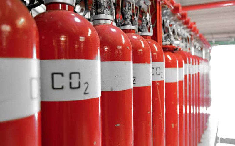 Karbondioksitli Gazlı Yangın Söndürme Sistemi – CO₂ silindirleri