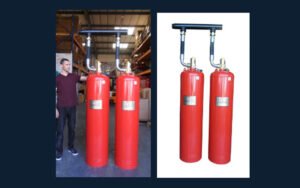 Novec 1230 Çift Silindirli Gazlı Yangın Söndürme Sistemi – Endüstriyel kullanım için