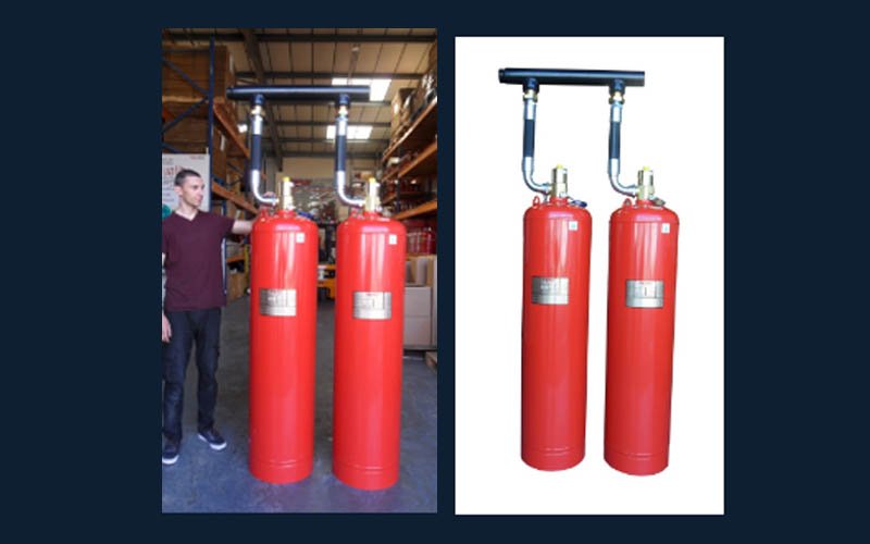 Novec 1230 Çift Silindirli Gazlı Yangın Söndürme Sistemi – Endüstriyel kullanım için